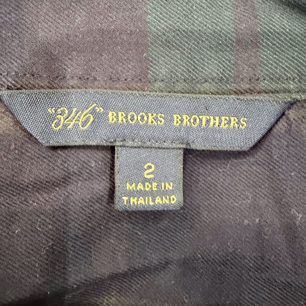 Brooks Brothers Blue and Green Plaid Button-Down Shirt - Picture 4 of 5